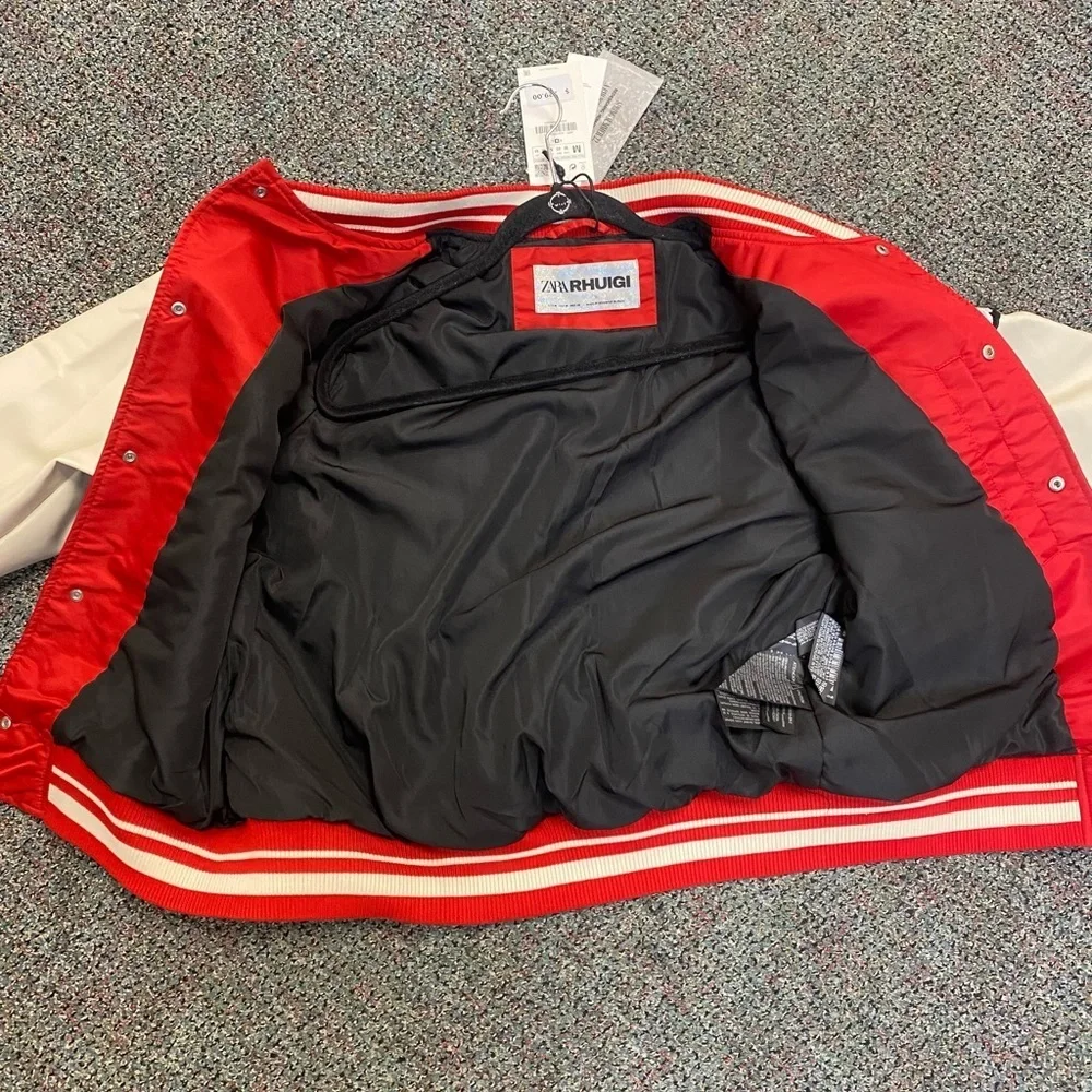 NWT ZARA X RHUIGI LIMITED EDITION LEATHER BOMBER JACKET